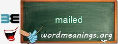 WordMeaning blackboard for mailed